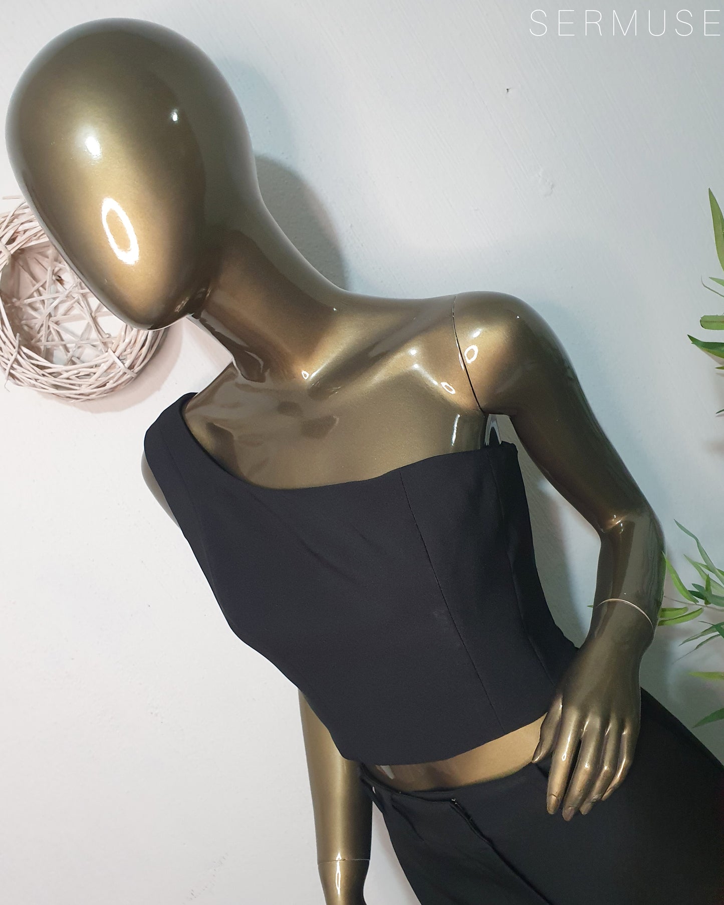 Conjunto Top Asimétrico + Palazzo